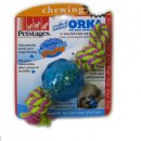 Фото 2 - іграшки PETSTAGES Mini Orka Ball with rope Орка міні-м'ячик з канатиками - іграшка для собак