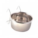 Фото - клітки та аксесуари Trixie STAINLESS STEEL, BOWL WITH HOLDER годівниця з гвинтовим кріпленням