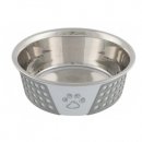 Фото - миски, поилки, фонтаны Trixie STAINLESS STEEL BOWL миска металлическая с силиконовым покрытием (2525)