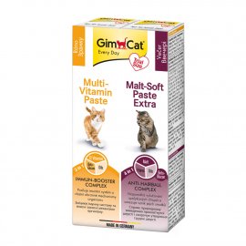 Gimcat Kombi-Pack Multi-Vitamin + Malt-Soft Extra набор паст для кошек (мультивитамин и выведение шерсти)