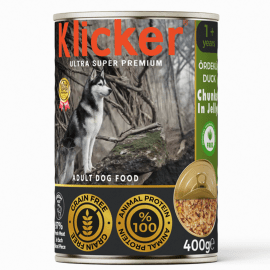 Klicker Dog Duck Jelly влажный корм для собак, кусочки в желе УТКА
