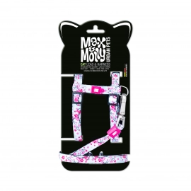 Max & Molly Urban Pets Cat Harness/Leash Set шлея с поводком для кошек Cherry Bloom