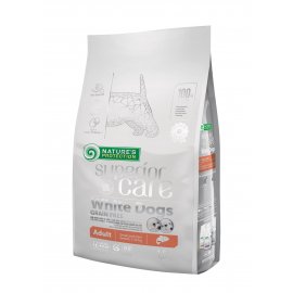 Natures Protection GRAIN FREE WHITE DOGS SALMON SMALL & MINI BREEDS беззерновой корм для дорослих собак малих порід з білою шерстю ЛОСОСЬ