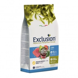 Exclusion (Эксклюжн) Adult Tuna Medium Breed сухой монопротеиновый корм для взрослых собак средних пород, ТУНЕЦ