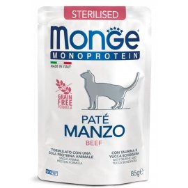 Monge Cat Monoprotein Sterilised Beef монопротеиновый влажный корм для стерилизованных кошек ГОВЯДИНА, пауч
