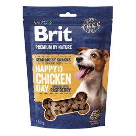 Brit Premium Semi-moist Snacks Chicken & Raspberry напіввологі ласощі для собак КУРКА та МАЛИНА