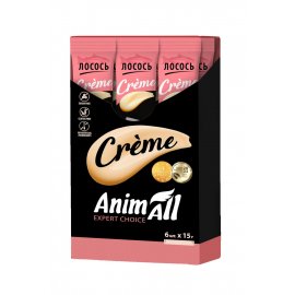 AnimAll Cat Snack Creme ласощі у вигляді крему для котів ЛОСОСЬ