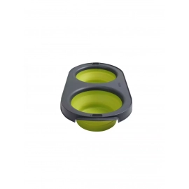 Dexas COLLAPSIBLE PET FEEDER миска подвійна для собак та кішок, зелений