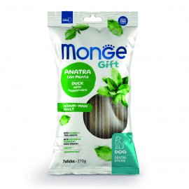 Monge Dog Gift Medium & Maxi Adult Duck & Peppermint лакомство для собак средних и больших пород, зубные стики УТКА и МЯТА