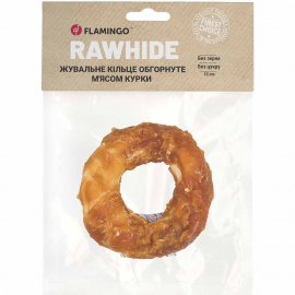 Flamingo Ласощі для собак ЖУВАЛЬНЕ КІЛЬЦЕ ОБГОРНУТЕ М'ЯСОМ КРОЛИКА