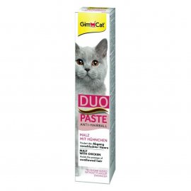 Gimcat ANTI-HAIRBALL DUO PASTE паста для виведення шерсті зі смаком курки