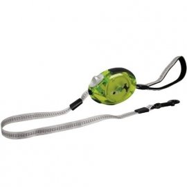 Flamingo (Фламінго) DogxToGo Belt Glassy повідець рулетка для собак - СВІТЛОВІДБИВНА СТРІЧКА, зелений