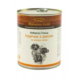 Hubertus Gold (Хубертус Голд) ИНДЕЙКА С РИСОМ и льняным маслом консервы для собак