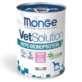 Monge Dog VetSolution Hypo Monoprotein Pork лікувальний вологий монопротеїновий корм для собак для зниження непереносимості інгредієнтів СВИНИНА