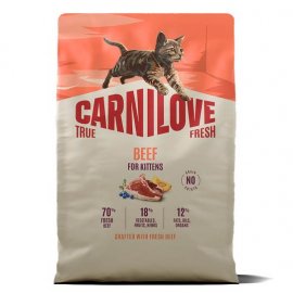 Carnilove True Fresh Kitten Beef сухий беззерновий корм для кошенят ЯЛОВИЧИНА