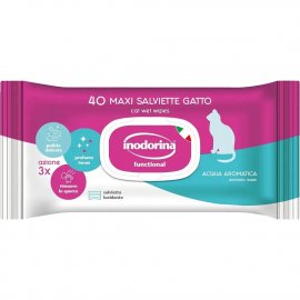 Inodorina Functional влажные салфетки для кошек с ароматной водой и легким мятным ароматом