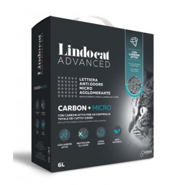Lindocat Advanced Carbon + Micro бентонитовый комкующийся наполнитель с угольными гранулами