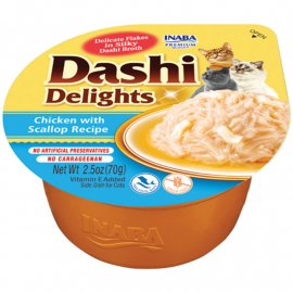 Inaba Cat Dashi Delights лакомство для кошек КУРИЦА С МОРСКИМ ГРЕБЕШКОМ