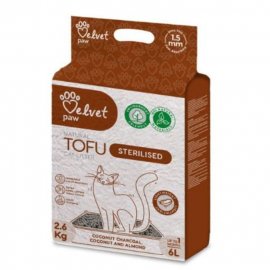 Velvet Paw Tofu Sterilised Coconut Charcoal, Coconut & Almond гороховый наполнитель для стерилизованных кошек УГОЛЬ, МИНДАЛЬ и КОКОС