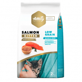 Amity (Амити) Super Premium Low Grain Kitten Salmоn сухой гипоаллергенный низкозерновой корм для котят ЛОСОСЬ