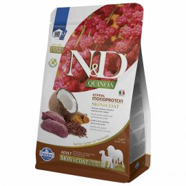 Farmina N&D Grain Free Quinoa Skin&Coat Adult Medium&Maxi беззерновой корм для собак средних и больших пород при пищевой аллергии ОЛЕНИНА и КОКОС