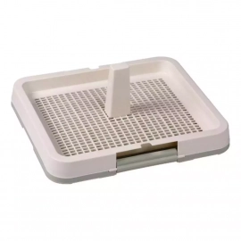 AnimAll туалет под пеленку с сеткой и столбиком для собак, оливковый