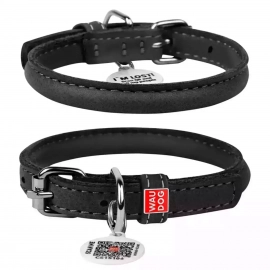 Collar SOFT Ошейник для собак длинношерстных пород круглый черный