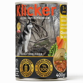 Klicker Dog Chicken & Vegetable Jelly влажный корм для собак, кусочки в желе КУРИЦА и ГАРНИР