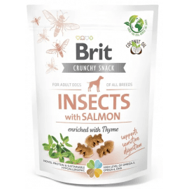 Brit Care Dog Crunchy Cracker Insects, Salmon & Thyme лакомство для собак с чувствительным пищеварением НАСЕКОМЫЕ, ЛОСОСЬ и ТИМЬЯН