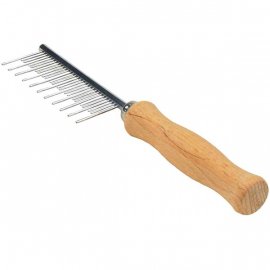 Safari SHEDDING LONG HAIR гребінець для довгої шерсті з дерев'яною ручкою