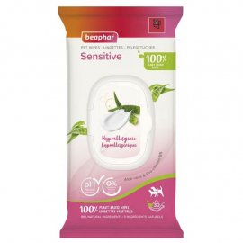 Beaphar Pet Wipes Sensitive вологі серветки для собак та котів з чутливою шкірою