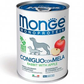 Monge Dog Monoprotein Adult Rabbit & Apple монопротеїновий вологий корм для собак КРОЛИК та ЯБЛУКА, паштет