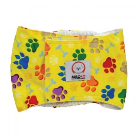Misoko&Co (Місоко та Ко) багаторазовий підгузник для собак (кобелів), ЛАПКИ