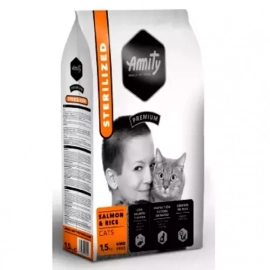 Amity STERILIZED SALMON & RICE корм для стерилизованных кошек ЛОСОСЬ И РИС