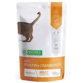 Natures Protection (Нейчез Протекшин) STERILISED POULTRY & CRAN (ПТИЦА И КЛЮКВА) влажный корм для стерилизованных кошек