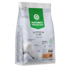 Natures Protection WHITE DOGS ADULT LAMB корм для дорослих собак маленьких та мініатюрних порід з білою шерстю ЯГНЯ