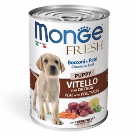 Monge Dog Fresh Puppy Veal & Vegetables вологий корм для цуценят ТЕЛЯТИНА та ОВОЧІ Monge Dog Fresh Puppy Veal & Vegetables вологий корм для цуценят ТЕЛЯТИНА та ОВОЧІ
