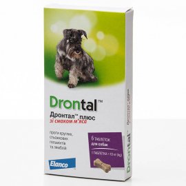 Elanco Drontal Дронтал Плюс для собак, средство от глистов широкого спектра на 10 кг веса Elanco Drontal Дронтал Плюс для собак, средство от глистов широкого спектра на 10 кг веса