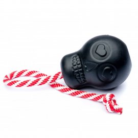 SodaPup (Сода Пап) Magnum Skull Reward Toy игрушка для собак ЧЕРЕП НА ВЕРЕВКЕ, черный