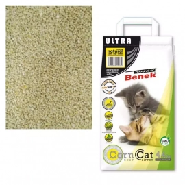 Super Benek (Супер Бенек) CORN LINE ULTRA CAT LITTER NATURAL кукурузный ультра наполнитель для кошачьего туалета БЕЗ АРОМАТА