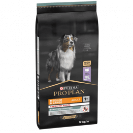 Purina Pro Plan Grain Free Adult Medium & Large Sensitive сухой корм для собак средних и больших пород с чувствительным пищеварением ИНДЕЙКА
