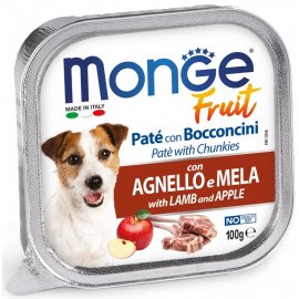 Monge Dog Fruit Adult Lamb & Apple вологий корм для собак ЯГНЯ та ЯБЛУКО, паштет