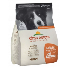 Almo Nature Holistic MAINTENANCE MEDIUM-LARGE ADULT DOG WITH FRESH SALMON сухой корм для взрослых собак средних и больших пород ЛОСОСЬ