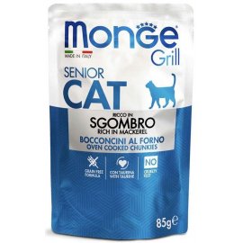Monge Cat Grill Senior Mackerel влажный корм для пожилых кошек СКУМБРИЯ, пауч