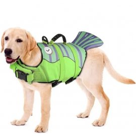 Fovis Derby Fish Design спасательный жилет для собак, зеленый