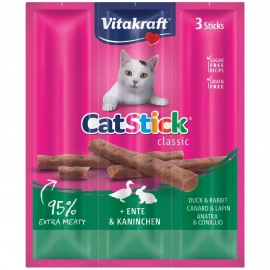 Vitakraft (Витакрафт) CatStick Duck & Rabbit лакомство для кошек, палочки УТКА и КРОЛИК