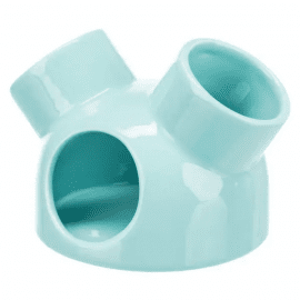 Trixie Керамический домик с 3 входами для мелких грызунов, бирюза (61363)