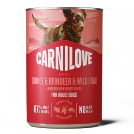Carnilove Turkey & Reindeer & Wildboar влажный корм для собак, паштет ИНДЕЙКА, ОЛЕНИНА и ДИКИЙ КАБАН