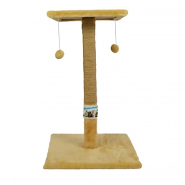 Пухнастики кігтеточка стовпчик з полицею для кішок, бежевий