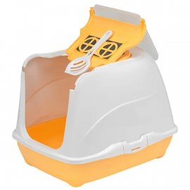 Moderna FLIP CAT JUMBO закрытый туалет для кошек с откидной крышкой, абрикосовый